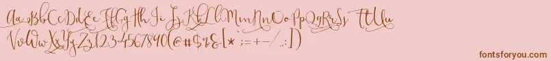 Modestyfreshstyle Font – Brown Fonts on Pink Background