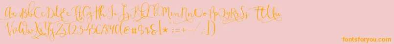 Modestyfreshstyle Font – Orange Fonts on Pink Background