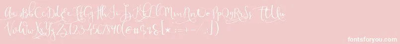 フォントModestyfreshstyle – ピンクの背景に白い文字