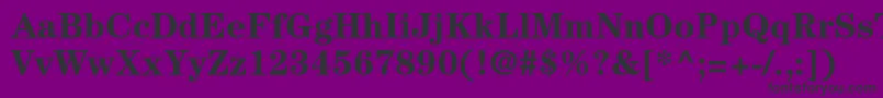 Police CenturystdBold – polices noires sur fond violet