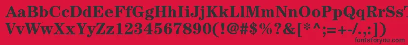 CenturystdBold Font – Black Fonts on Red Background