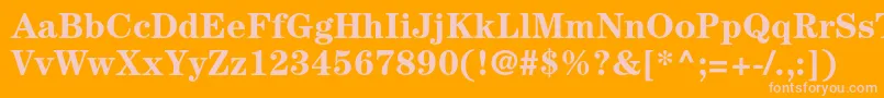 CenturystdBold Font – Pink Fonts on Orange Background