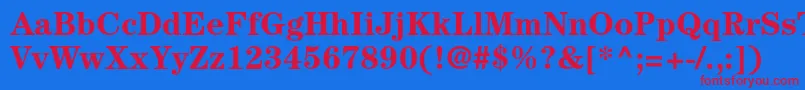 Шрифт CenturystdBold – красные шрифты на синем фоне