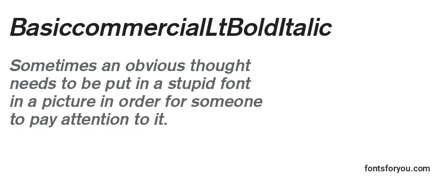BasiccommercialLtBoldItalic Font
