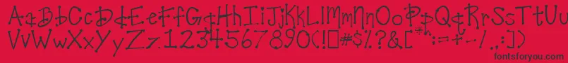 DesireesCoolDots Font – Black Fonts on Red Background