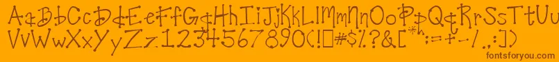 Police DesireesCoolDots – polices brunes sur fond orange