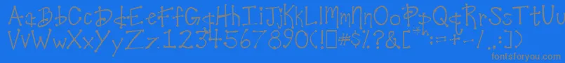 DesireesCoolDots Font – Gray Fonts on Blue Background