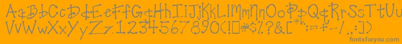 フォントDesireesCoolDots – オレンジの背景に灰色の文字