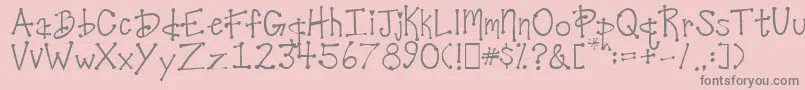 フォントDesireesCoolDots – ピンクの背景に灰色の文字