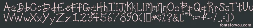 DesireesCoolDots-Schriftart – Rosa Schriften auf schwarzem Hintergrund