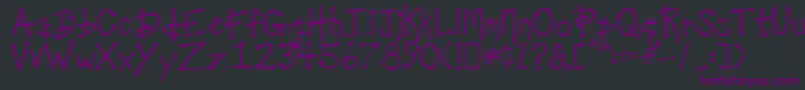 DesireesCoolDots-Schriftart – Violette Schriften auf schwarzem Hintergrund
