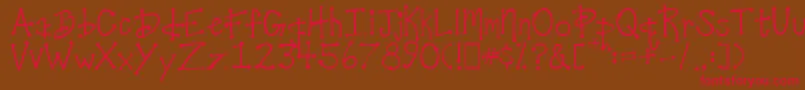 DesireesCoolDots Font – Red Fonts on Brown Background