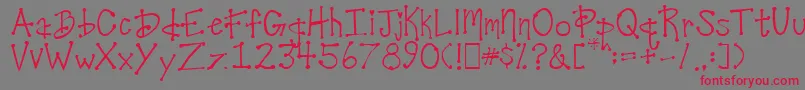 フォントDesireesCoolDots – 赤い文字の灰色の背景