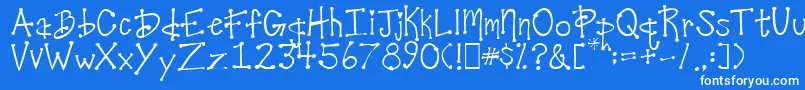 DesireesCoolDots Font – White Fonts on Blue Background