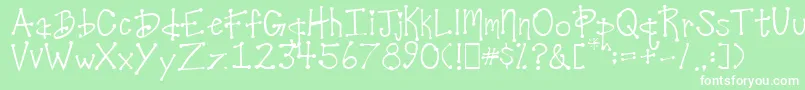 DesireesCoolDots Font – White Fonts on Green Background