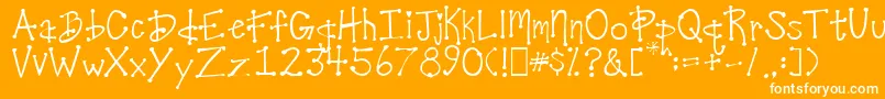 DesireesCoolDots Font – White Fonts on Orange Background