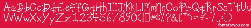 DesireesCoolDots Font – White Fonts on Red Background