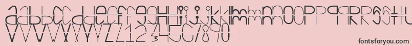 Cortada Font – Black Fonts on Pink Background