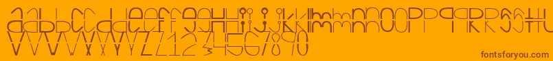 Cortada Font – Brown Fonts on Orange Background