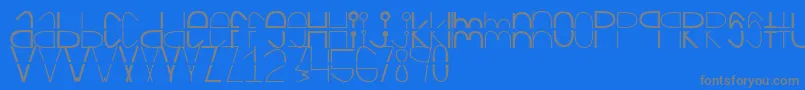 Cortada Font – Gray Fonts on Blue Background