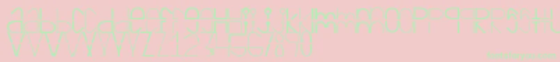 Cortada Font – Green Fonts on Pink Background