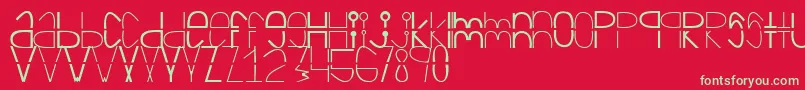 Cortada Font – Green Fonts on Red Background