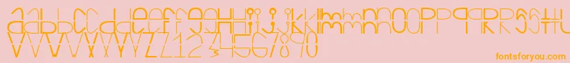 Cortada Font – Orange Fonts on Pink Background