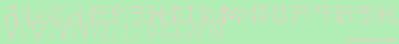 Cortada Font – Pink Fonts on Green Background
