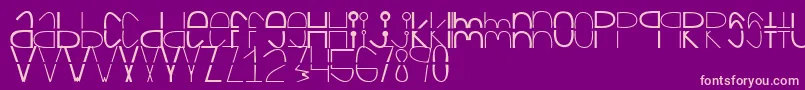 Cortada Font – Pink Fonts on Purple Background