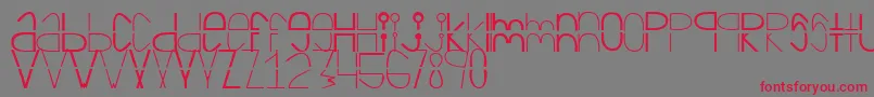 Cortada Font – Red Fonts on Gray Background