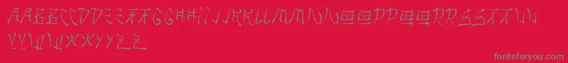 Brushido Font – Gray Fonts on Red Background