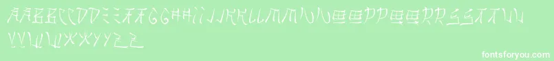 Brushido Font – White Fonts on Green Background
