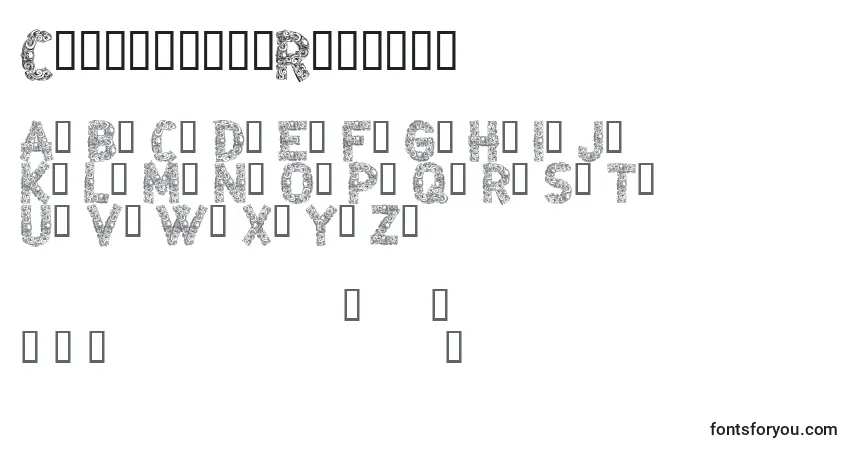 Шрифт CfaztequesRegular – алфавит, цифры, специальные символы