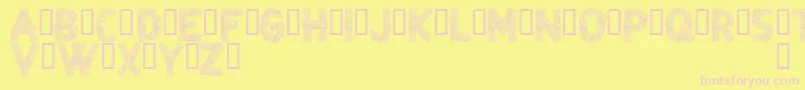 CfaztequesRegular Font – Pink Fonts on Yellow Background