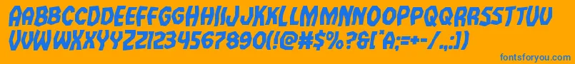 Vampirebrideital Font – Blue Fonts on Orange Background