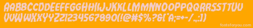 Vampirebrideital Font – Pink Fonts on Orange Background