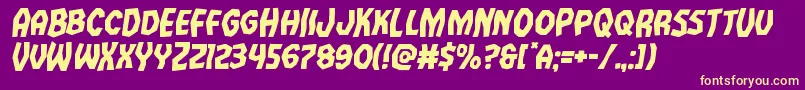 Vampirebrideital Font – Yellow Fonts on Purple Background
