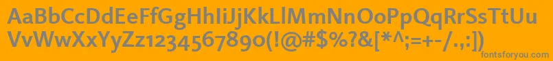 LinotypeProjektBold Font – Gray Fonts on Orange Background