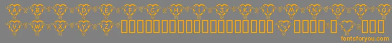 fuente FlHeartDark – Fuentes Naranjas Sobre Fondo Gris