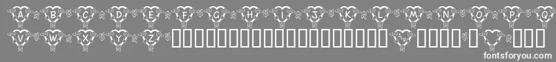 Шрифт FlHeartDark – белые шрифты на сером фоне
