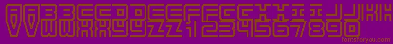 フォントUndercover – 紫色の背景に茶色のフォント