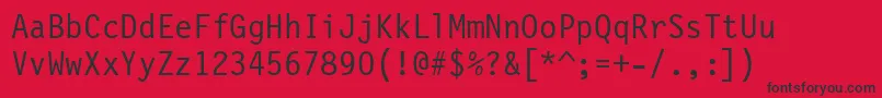 Financial Font – Black Fonts on Red Background