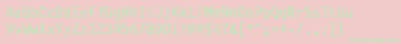 Financial Font – Green Fonts on Pink Background