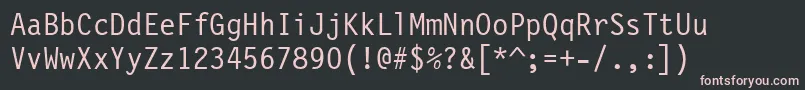 Financial Font – Pink Fonts on Black Background