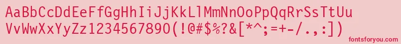 Financial Font – Red Fonts on Pink Background