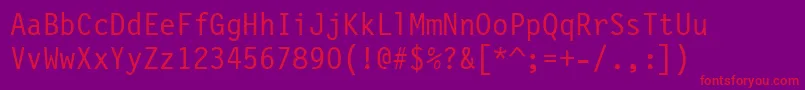 Financial Font – Red Fonts on Purple Background