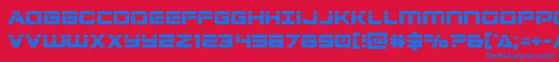 Stardusterlaser Font – Blue Fonts on Red Background