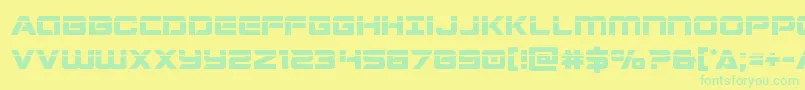 Stardusterlaser Font – Green Fonts on Yellow Background