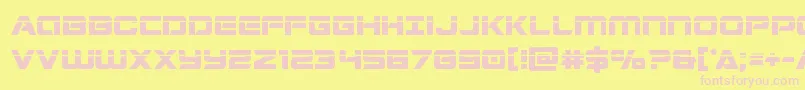 Stardusterlaser Font – Pink Fonts on Yellow Background