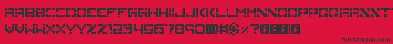 Inversion Font – Black Fonts on Red Background